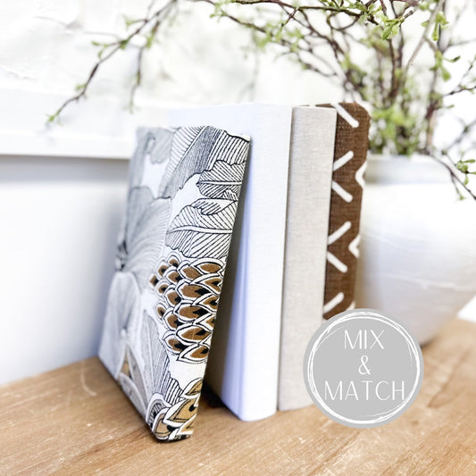 Brown Decorative Books for Shelf Decor, Modern Shelf Decor, Home Decor