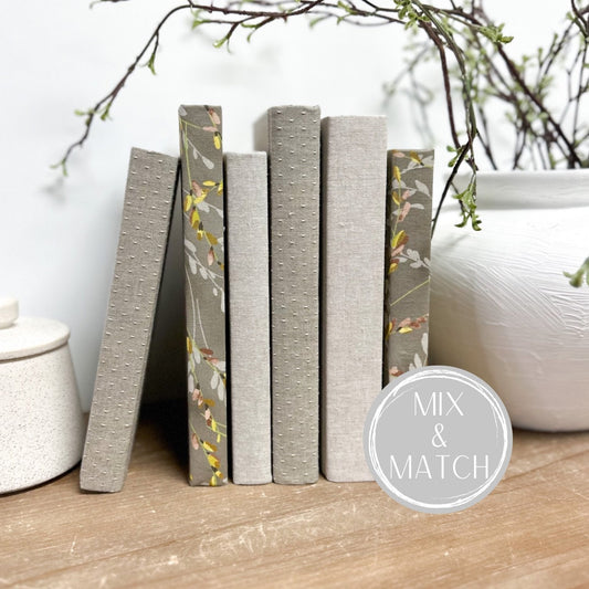 Decorative Books for Home Decor, Designer Books, Fabric Covered Books