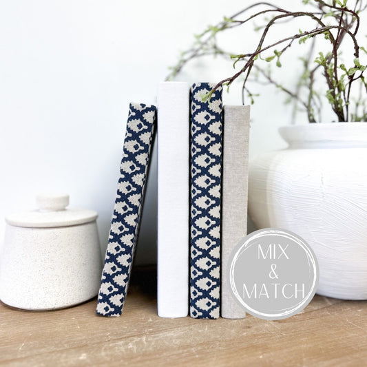 Decorative Books for Shelf Decor, Blue Book Set for Home Decor, Shelf Decor