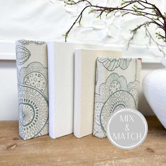 Decorative Books, Shelf Decor, Teal Living Room Decor, Modern Decor