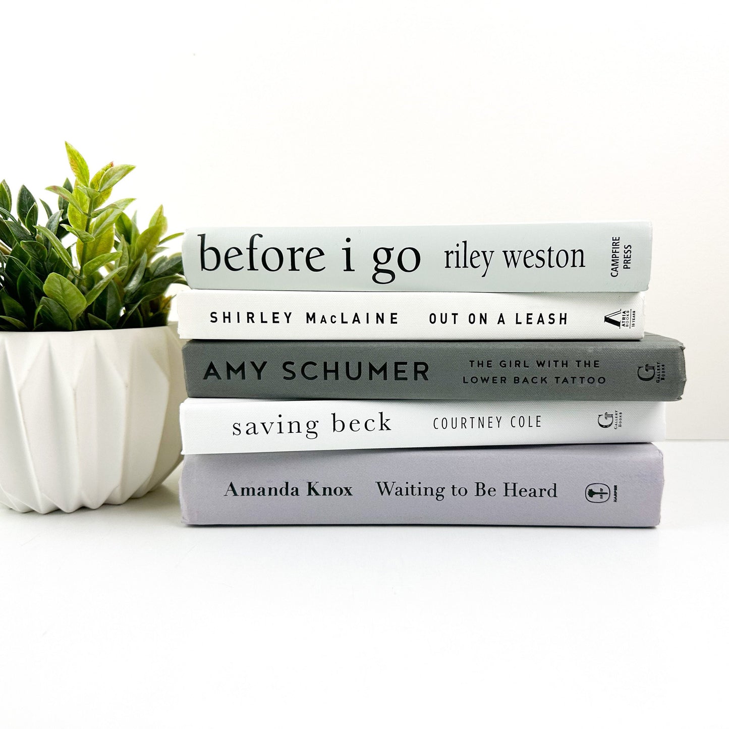 Gray Books for Shelf Decor, Living Room Decor, Modern Decor, Book Bundle, Book Set