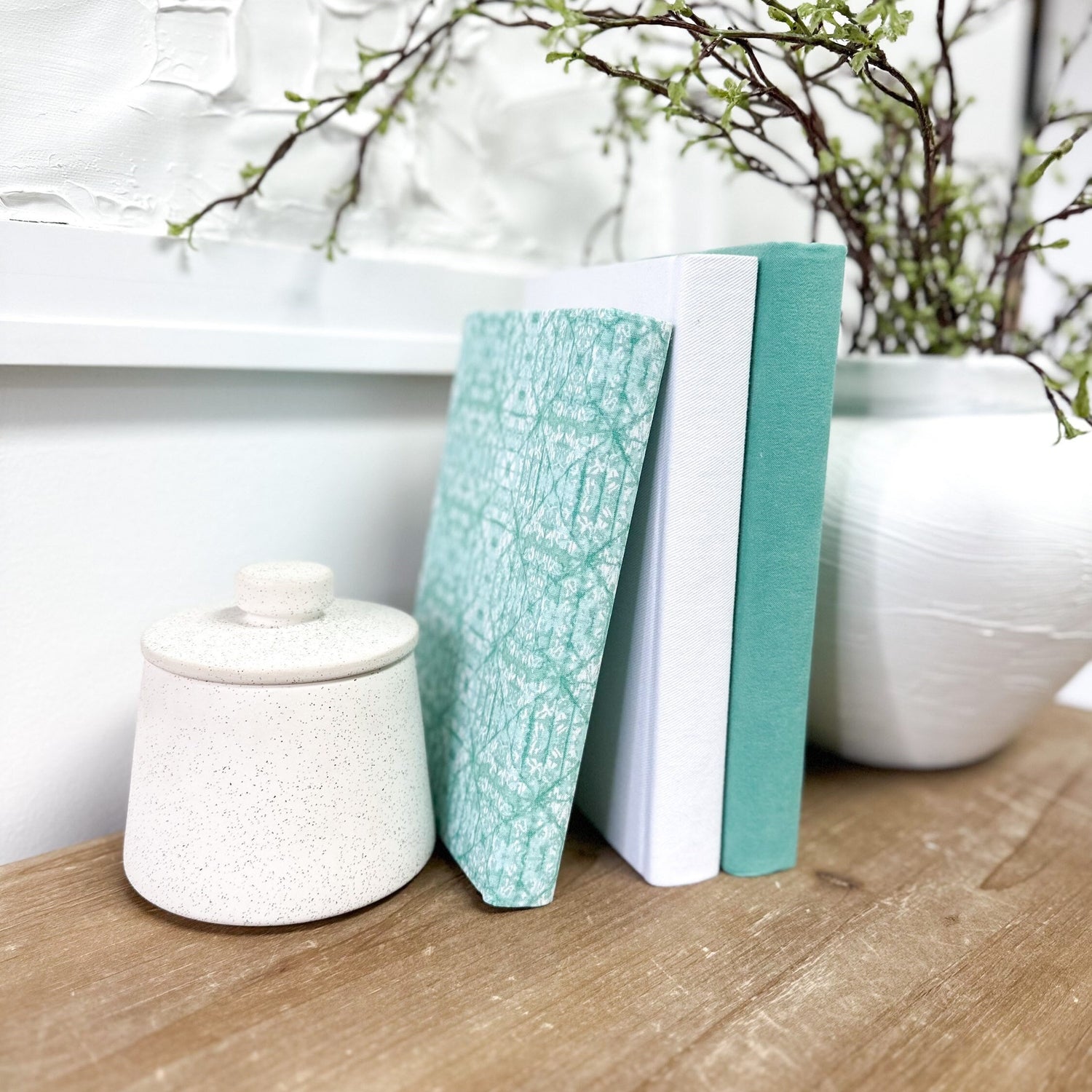 Teal Decorative Books for Home Decor, Shelf Decor, Turquoise Decor