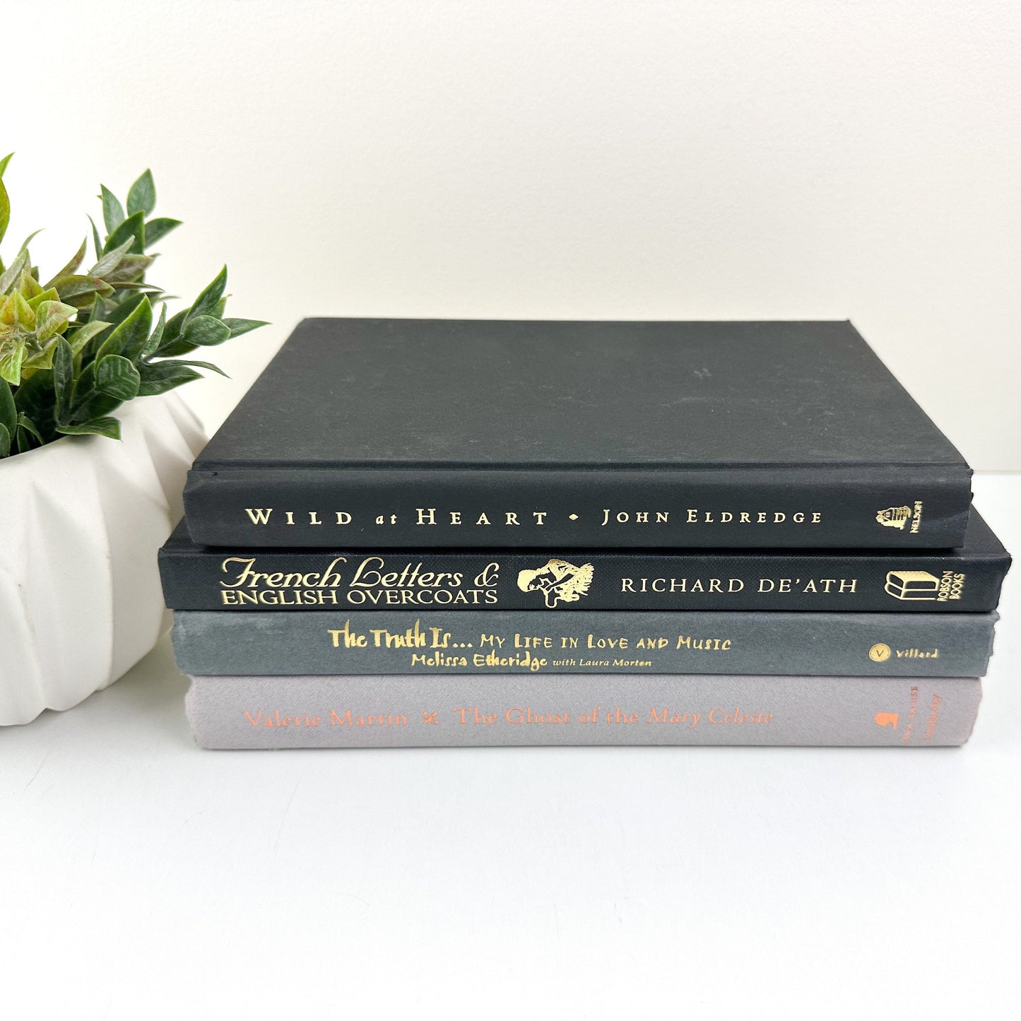 Gray and Black Books for Shelf Decor, Living Room Decor, Modern Decor, Book Bundle, Book Set