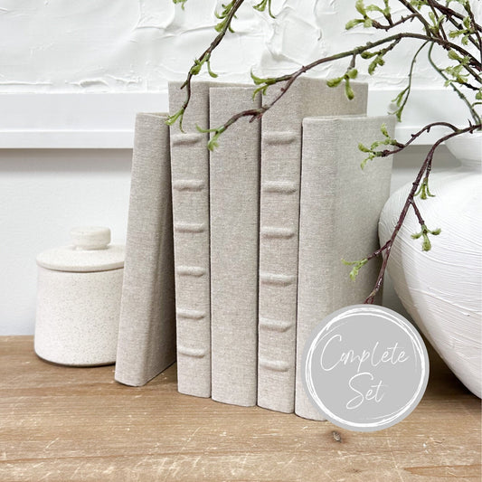 Decorative Books, Book Bundle, Cream Books for Shelf Decor, Decorative Books, Designer Books, Books for Staging