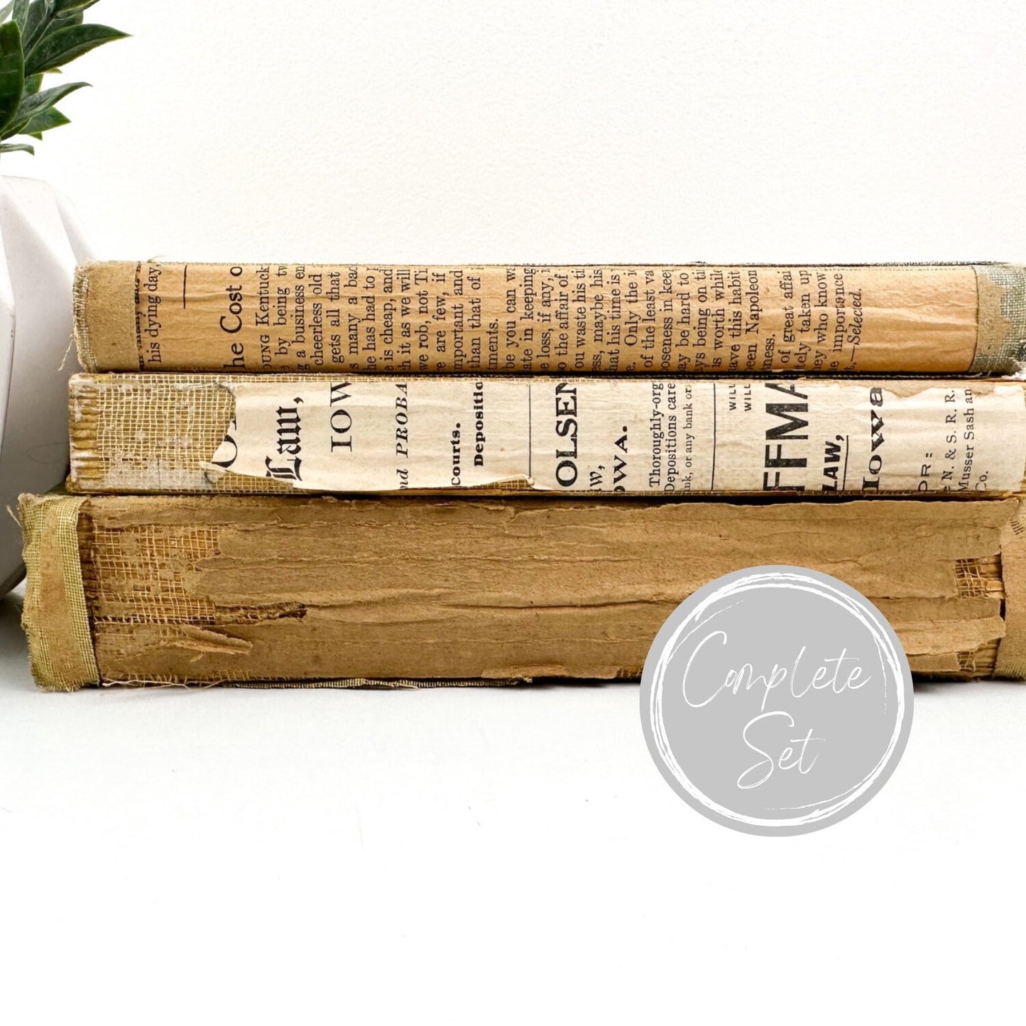 Vintage Book Set, Decorative Books for Shelf Decor, Modern Decor, Living Room Decor Ideas