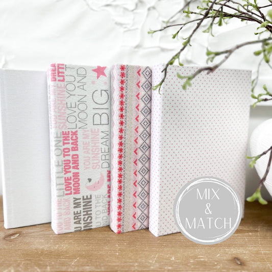 Pink Nursery Decor, Dresser Decor, Girls Room Decor, Decorative Books