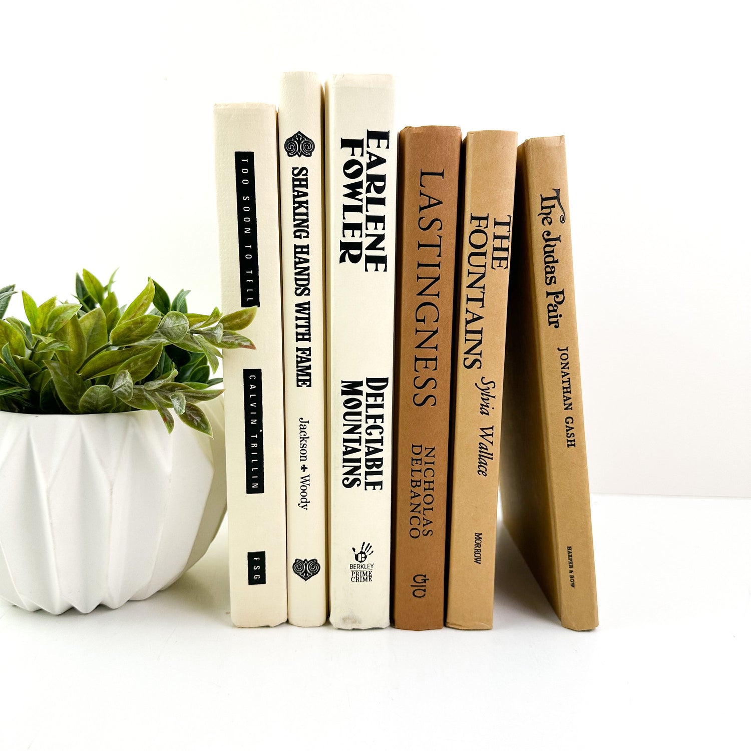 Bookshelf Decor, Brown Designer Books for Home Decor, Mantel Decor