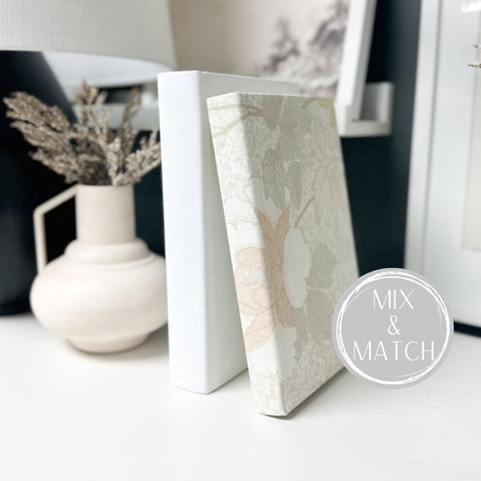 Linen Wrapped Books for Shelf Decor, Decorative Books, Book Set, Coffee Table Decor, Book Bundle