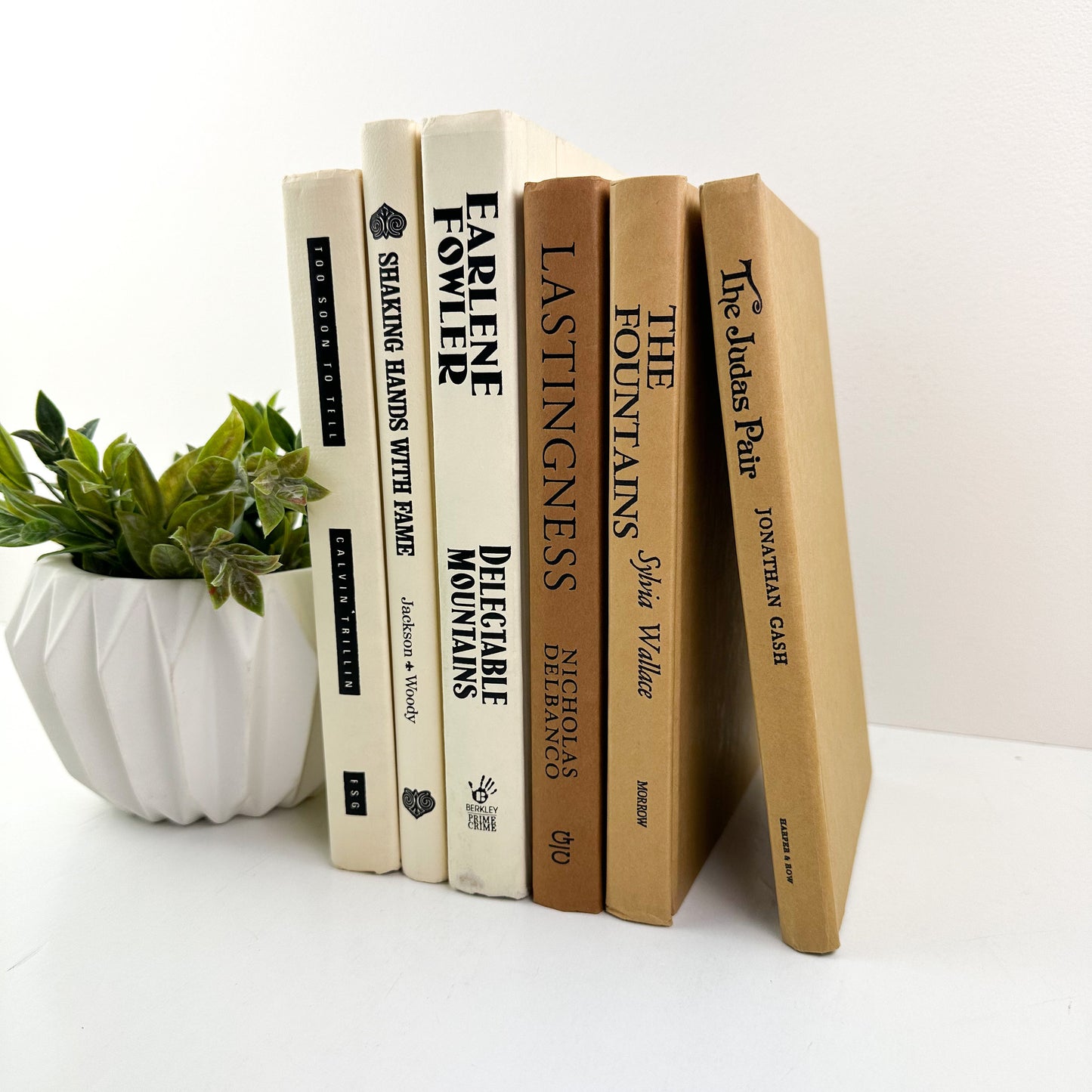 Bookshelf Decor, Brown Designer Books for Home Decor, Mantel Decor