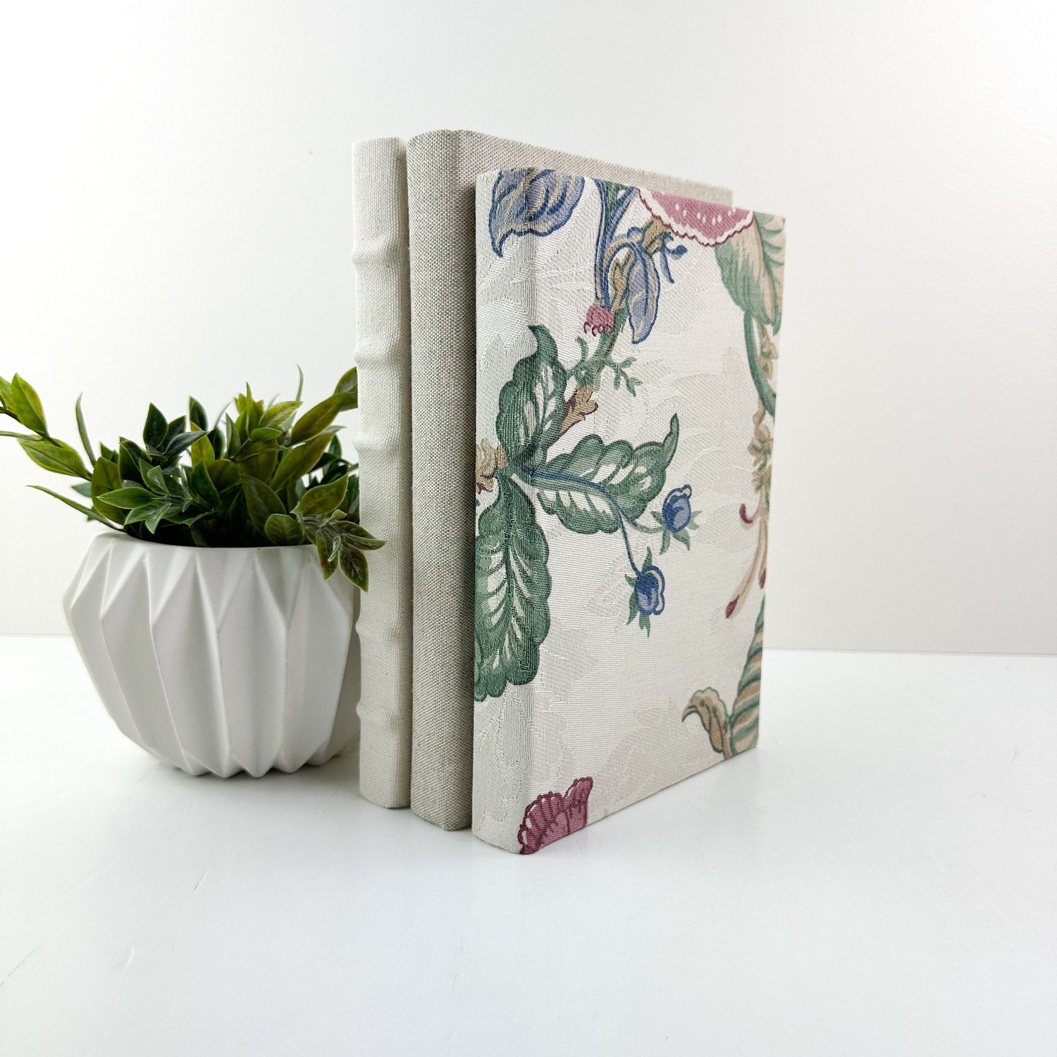 Floral Decorative Books for Living Room Decor, Book Set for Shelf Decor, Book Bundle, Table Decor