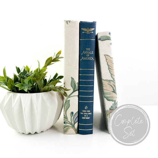 Blue decorative Books for Living Room Decor, Book Set for Shelf Decor, Book Bundle, Table Decor