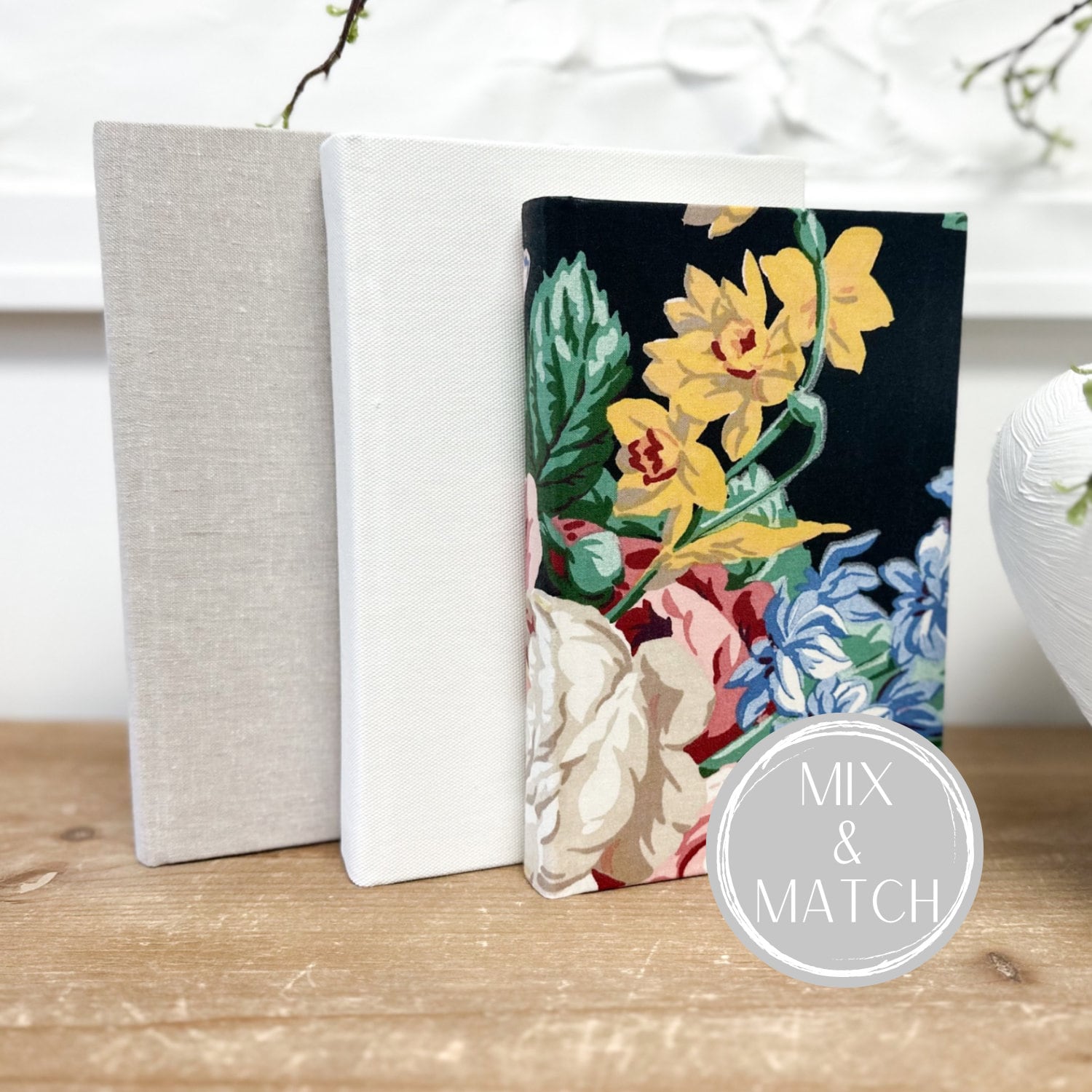 Floral Books for Shelf Decor