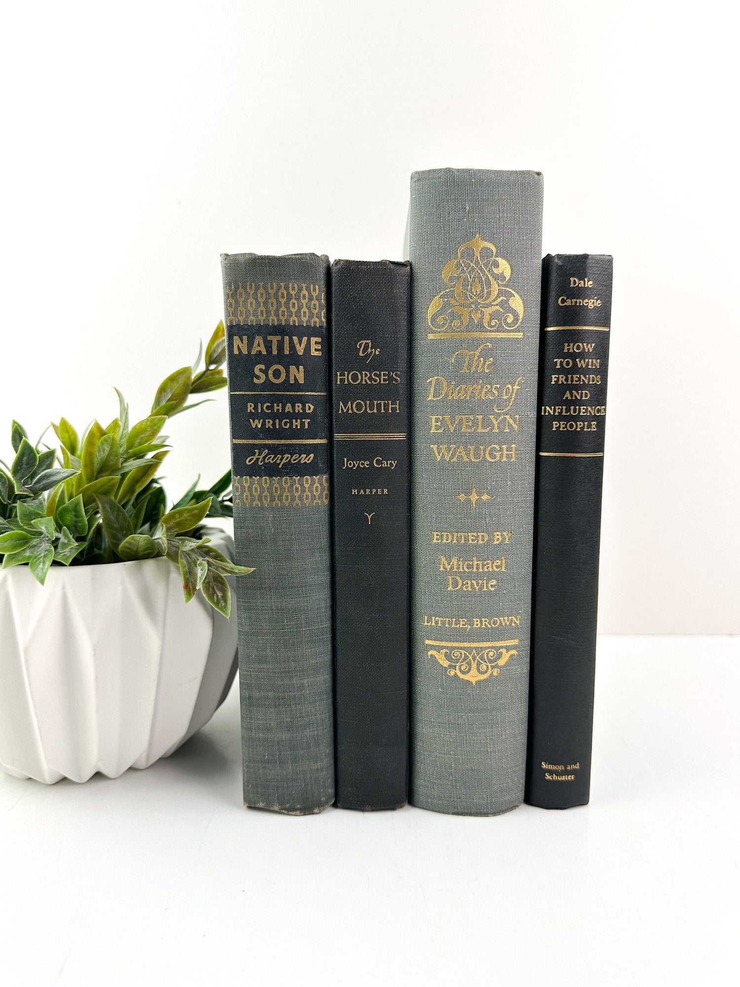 Gray Decorative Books for Living Room Decor, Book Set for Shelf Decor, Book Bundle, Table Decor