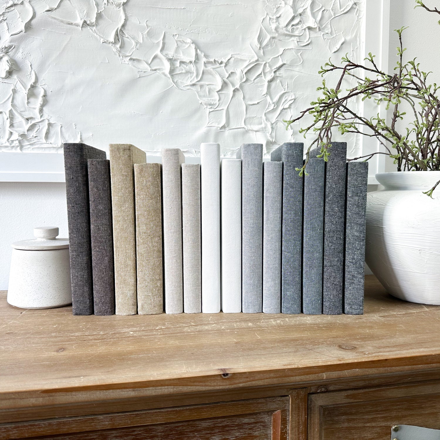 Mix & Match Linen Covered Decorative Books