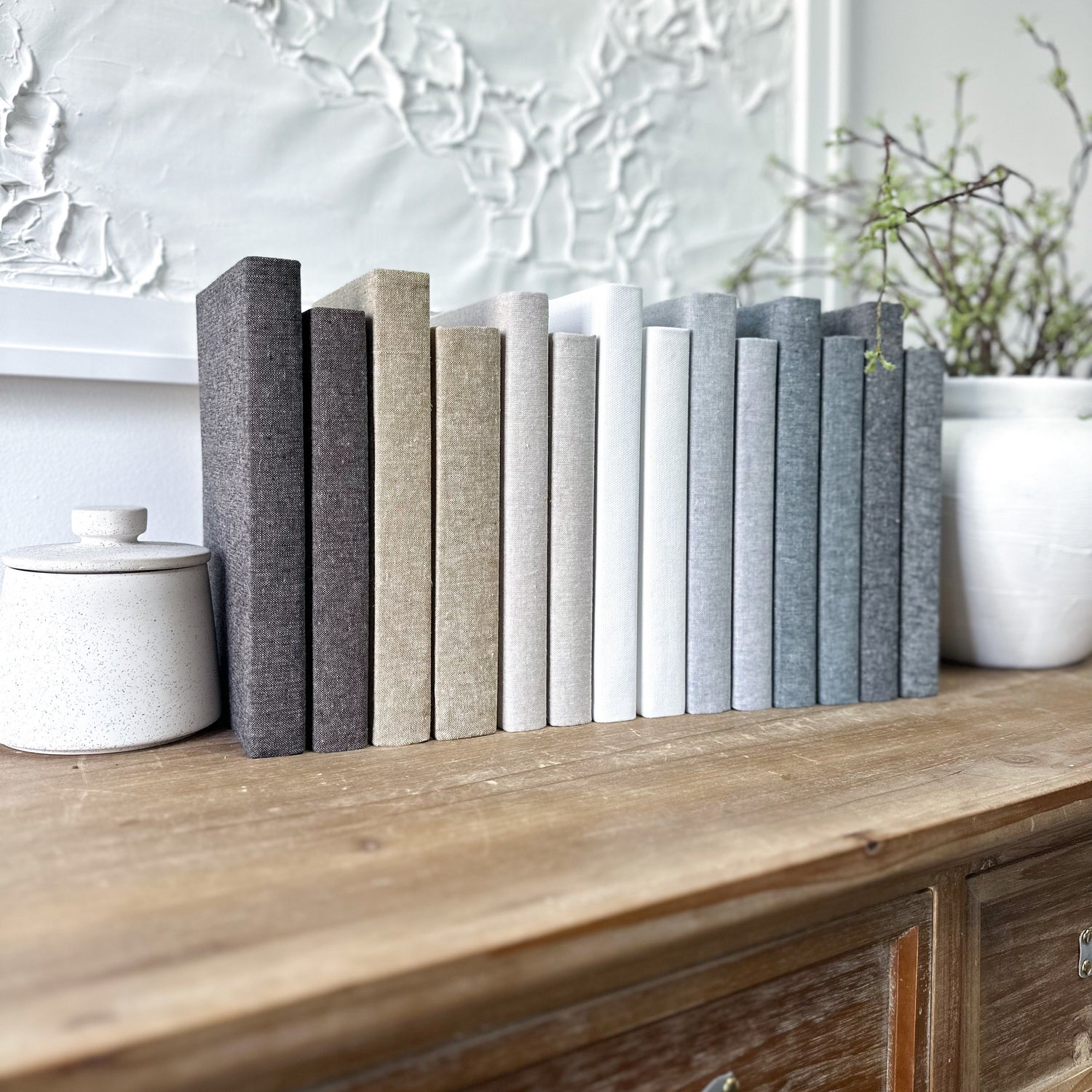 Mix & Match Linen Covered Decorative Books