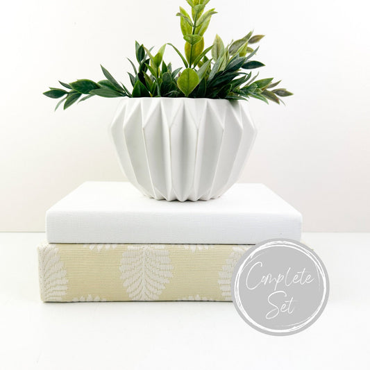 Yellow Decorative Books for Living Room Decor, Book Set for Shelf Decor, Book Bundle, Table Decor