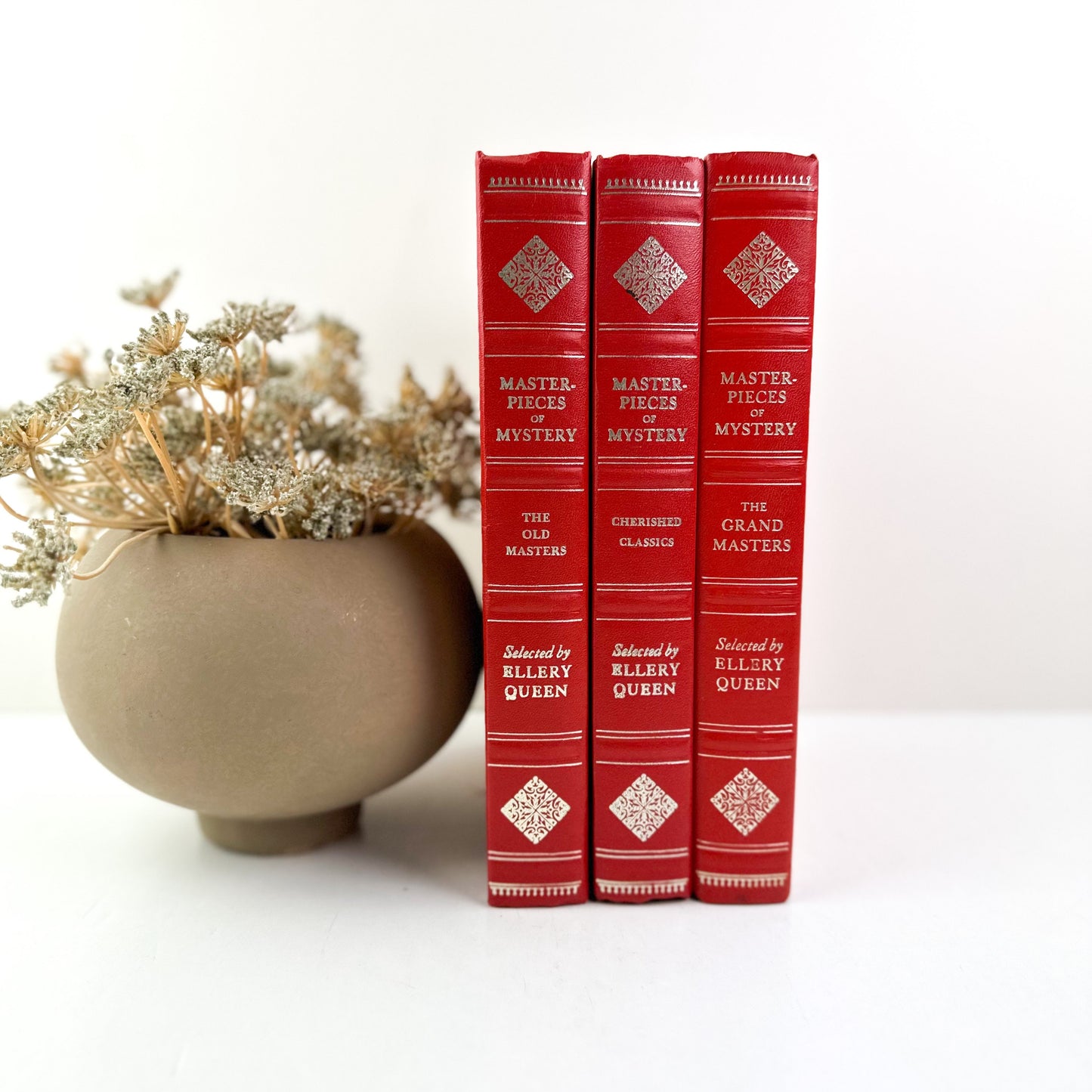 Red Book Set, Decorative Books for Shelf Decor, Modern Decor, Living Room Decor Ideas
