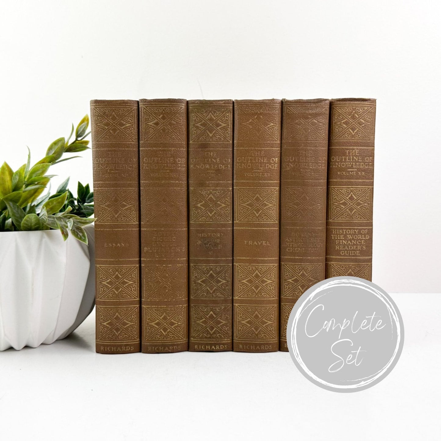 Brown Book Set, Decorative Books for Shelf Decor, Modern Decor, Living Room Decor Ideas