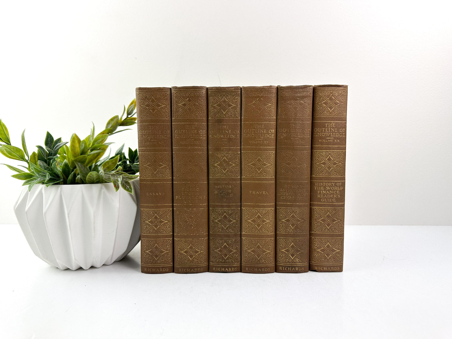 Brown Book Set, Decorative Books for Shelf Decor, Modern Decor, Living Room Decor Ideas