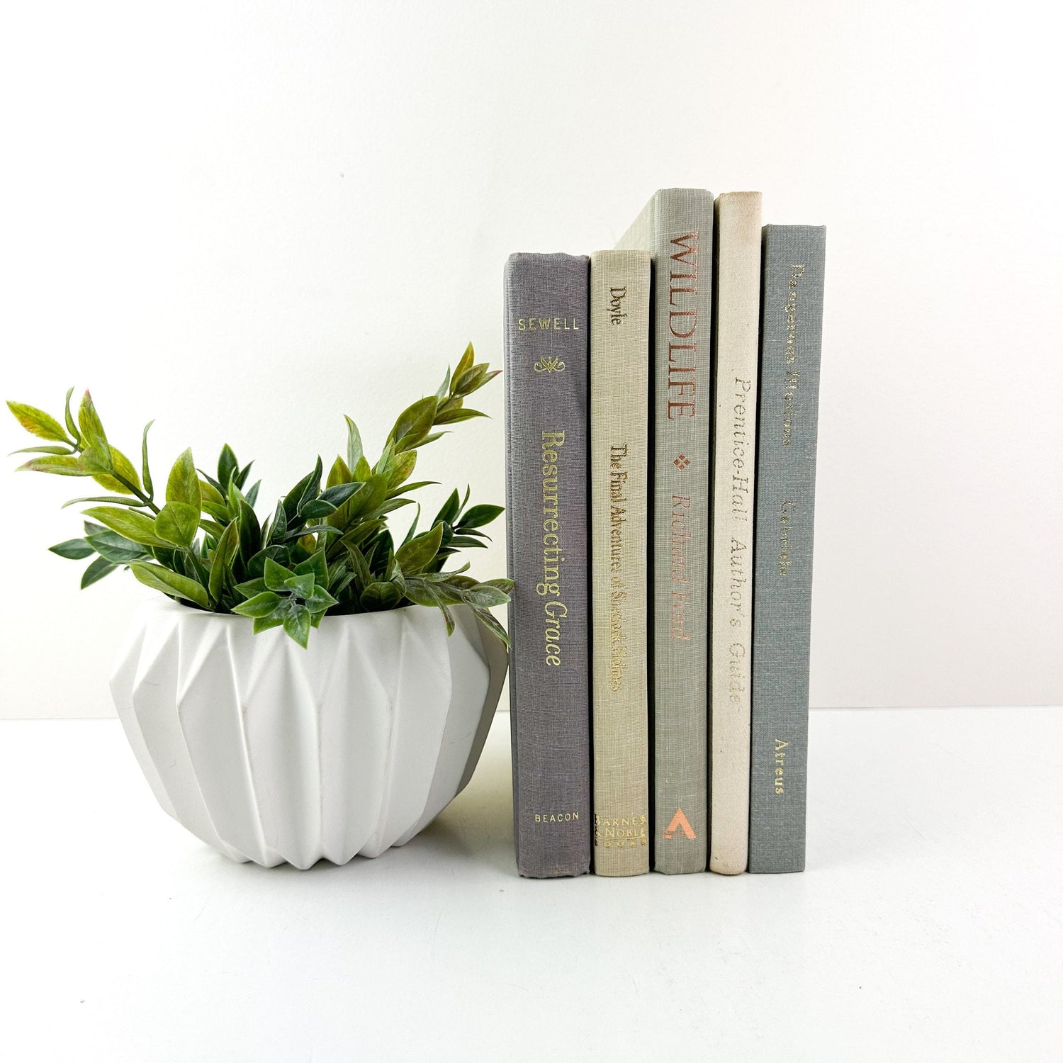 Gray Home Decor, Book Set, Decorative Books for Shelf Decor, Modern Decor, Living Room Decor Ideas