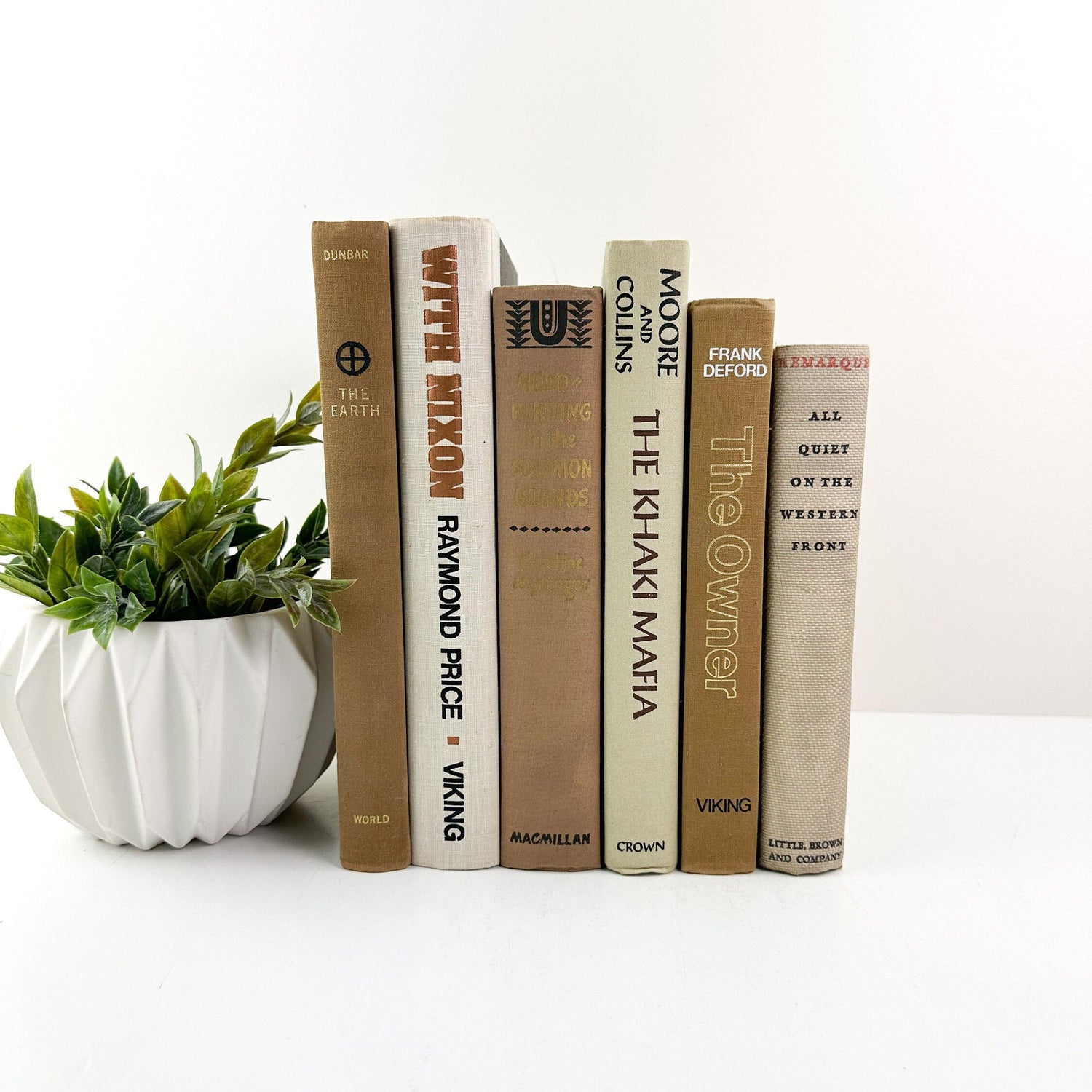 Brown books for coffee table decor