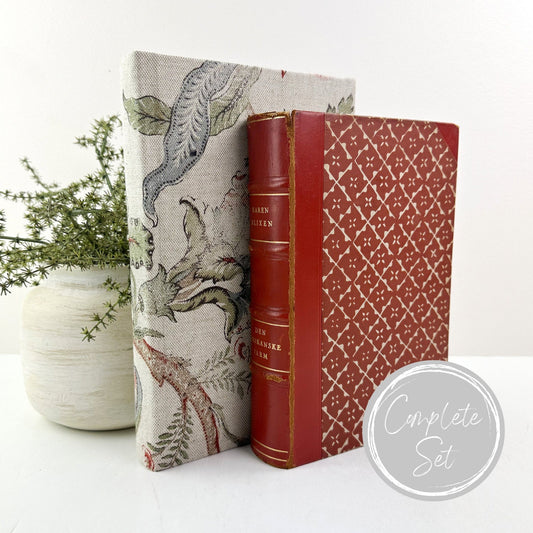 Red Book Set, Decorative Books for Shelf Decor, Modern Decor, Living Room Decor Ideas