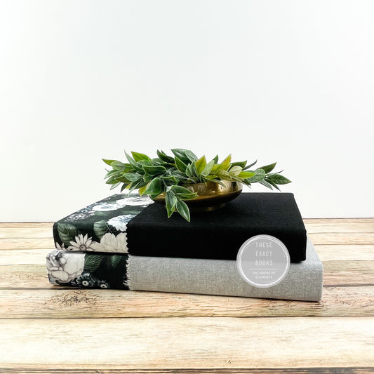 Black and Gray Floral Books for Home Design