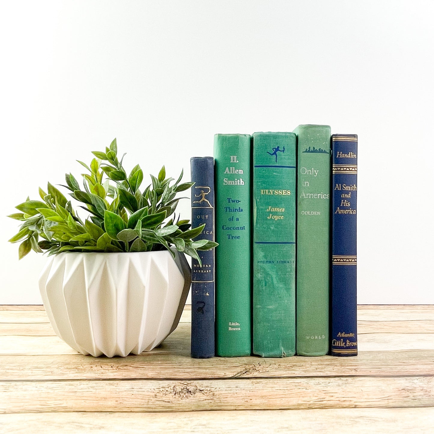 Green and Blue Staging Books