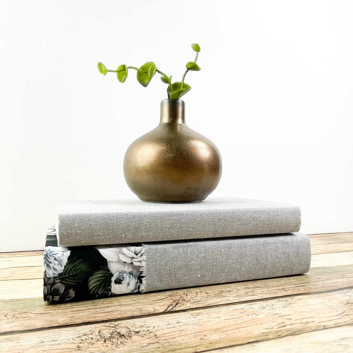 Floral and Gray Decorative Books