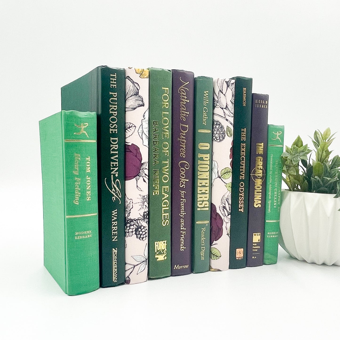 Green and Purple Book Decor