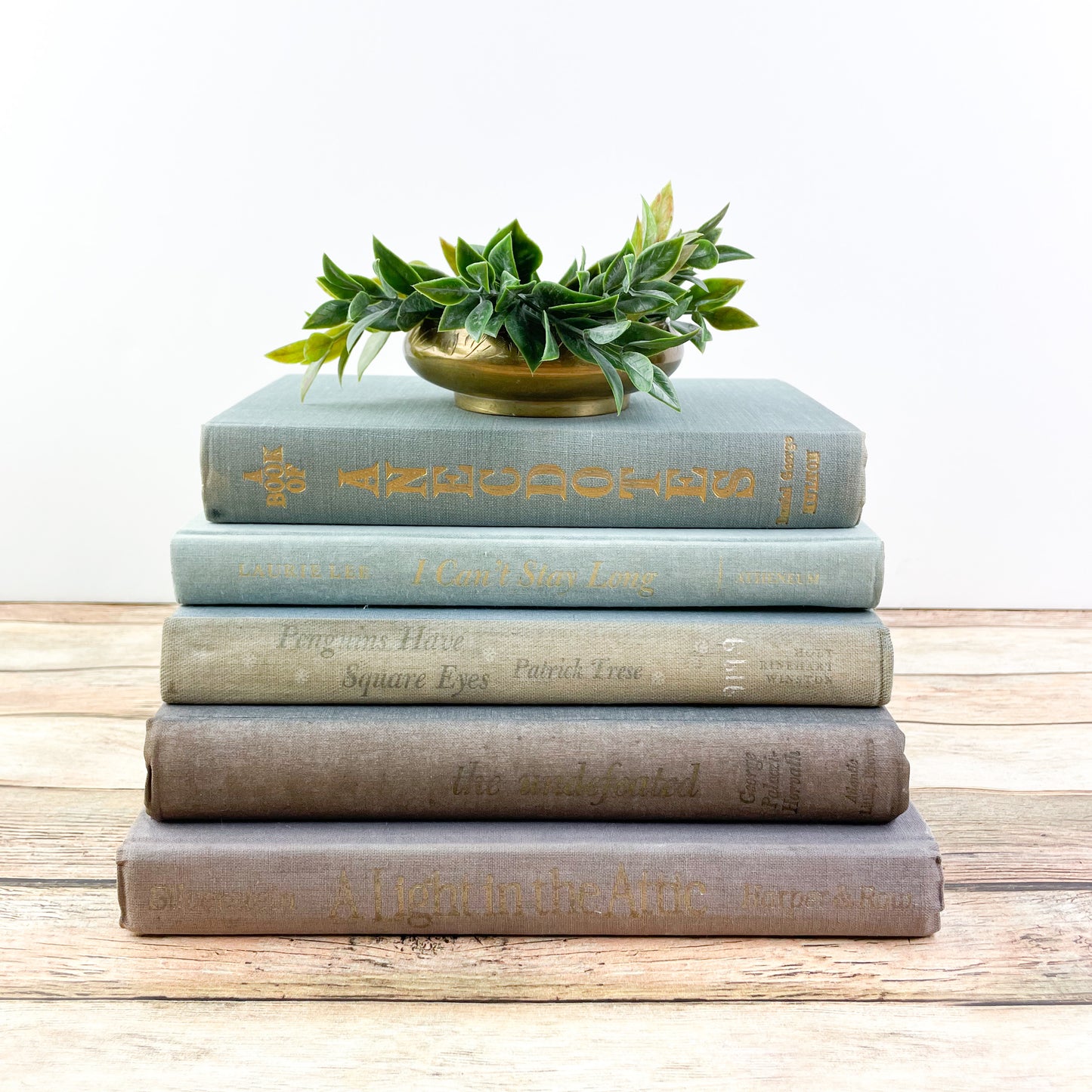 Muted Purple and Blue Books for Home Decorating