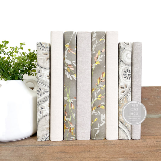 Neutral Floral Books for Decor