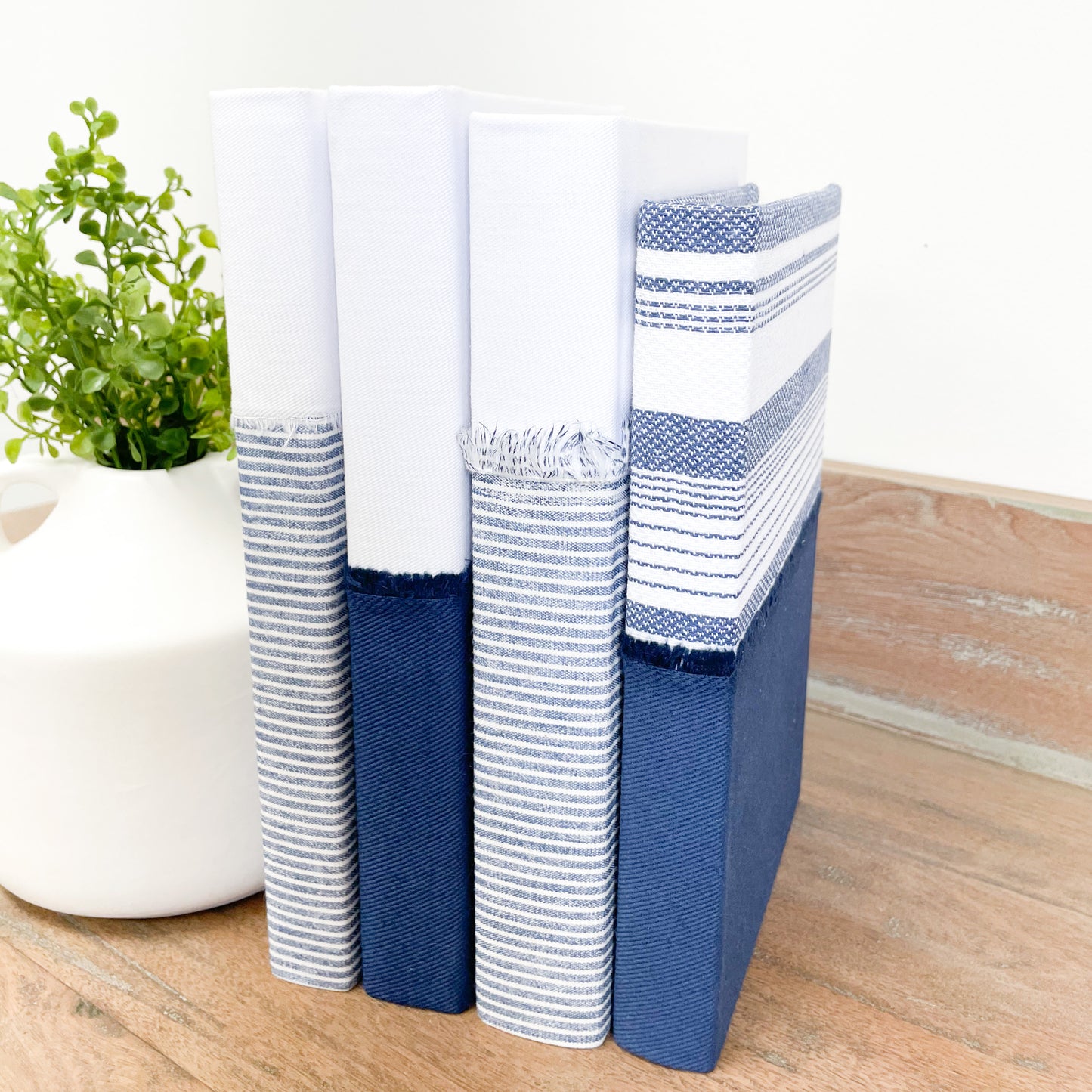 Blue and White Decorative Book Set