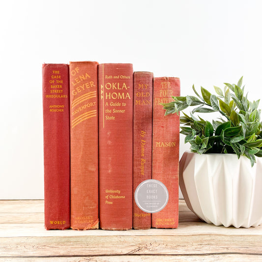 Yellow and Red Books for Decor