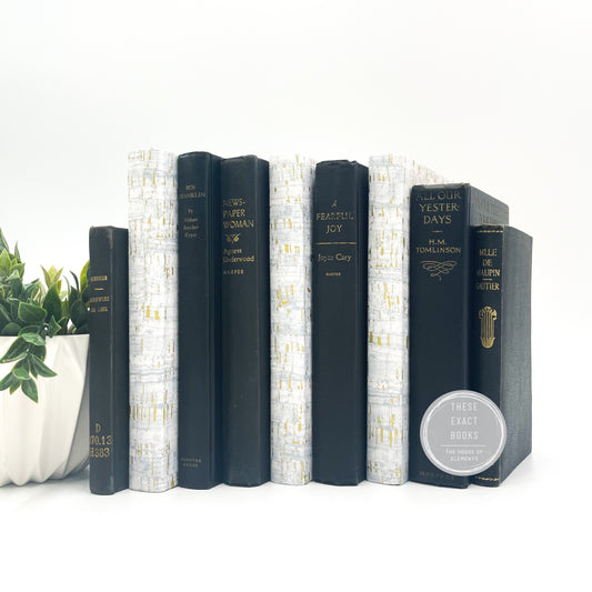 Black and Gray Bookshelf Decor