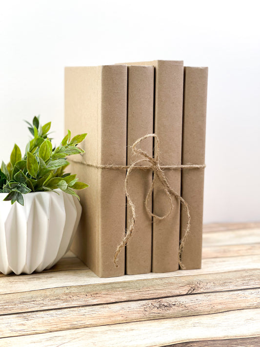 Brown Kraft Books Wrapped in Twine