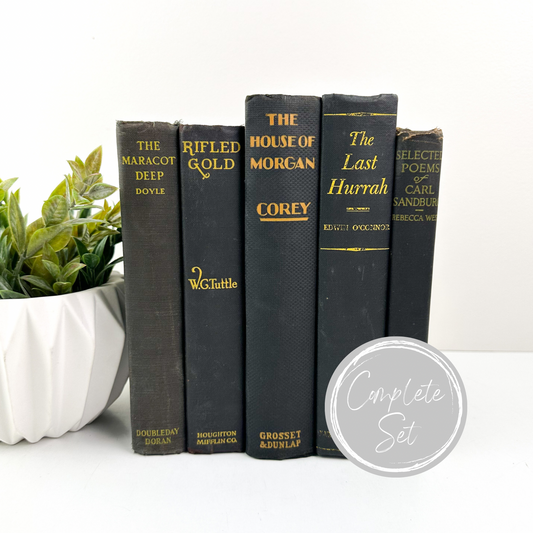 Yellow and Black Books for Decor