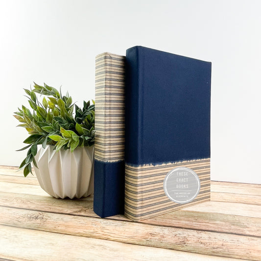 Classic Look Navy Book Set for Bookshelf Decor