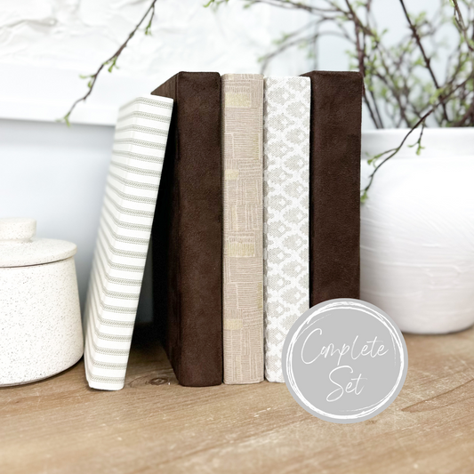 Neutral Fabric Covered Books