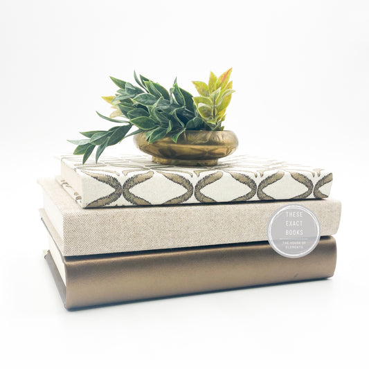 Brown and Cream Books for Home Accents