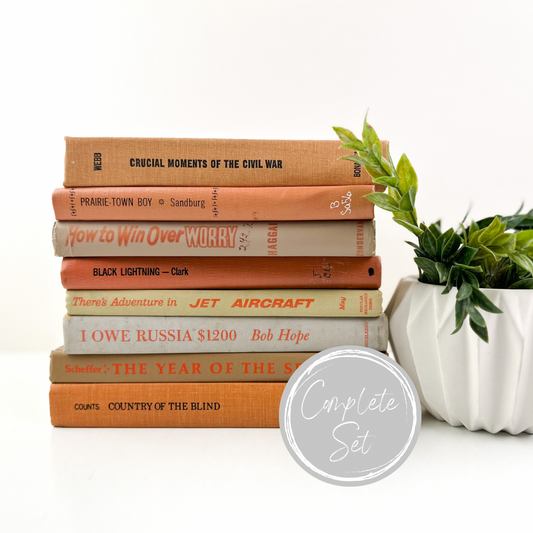 Orange Bookshelf Decor