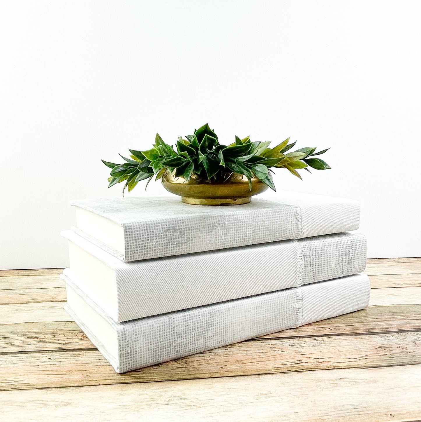 Neutral White and Gray Books for Decor