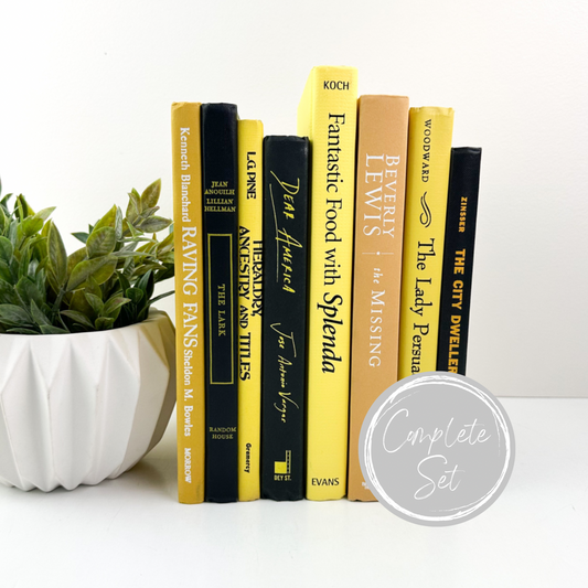 Yellow and Black Mantle Decor