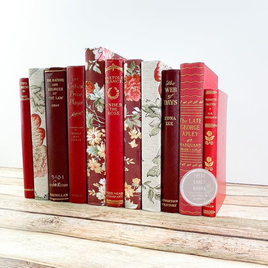 Red Floral Mantle Decor