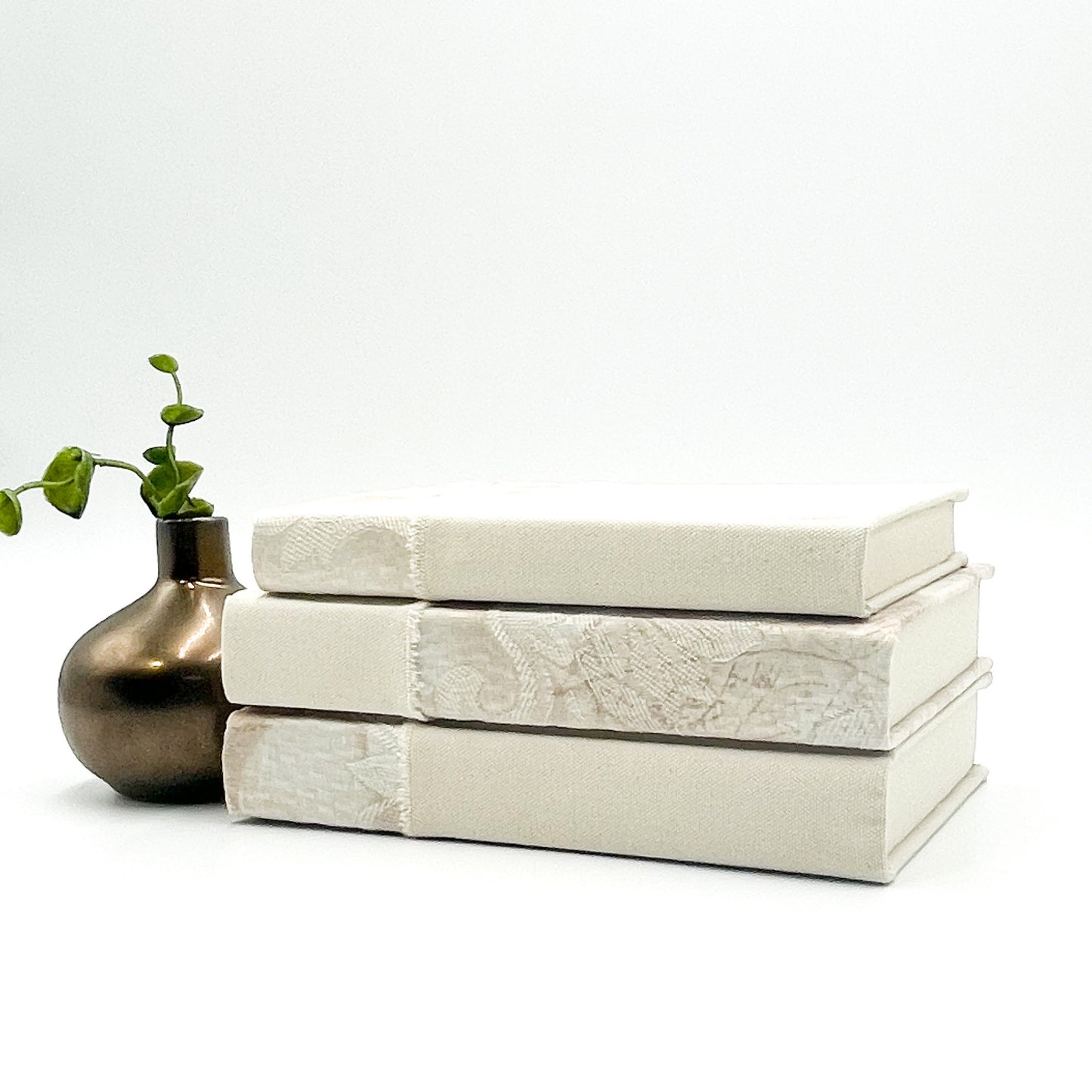 Cream Floral Books for Home Staging