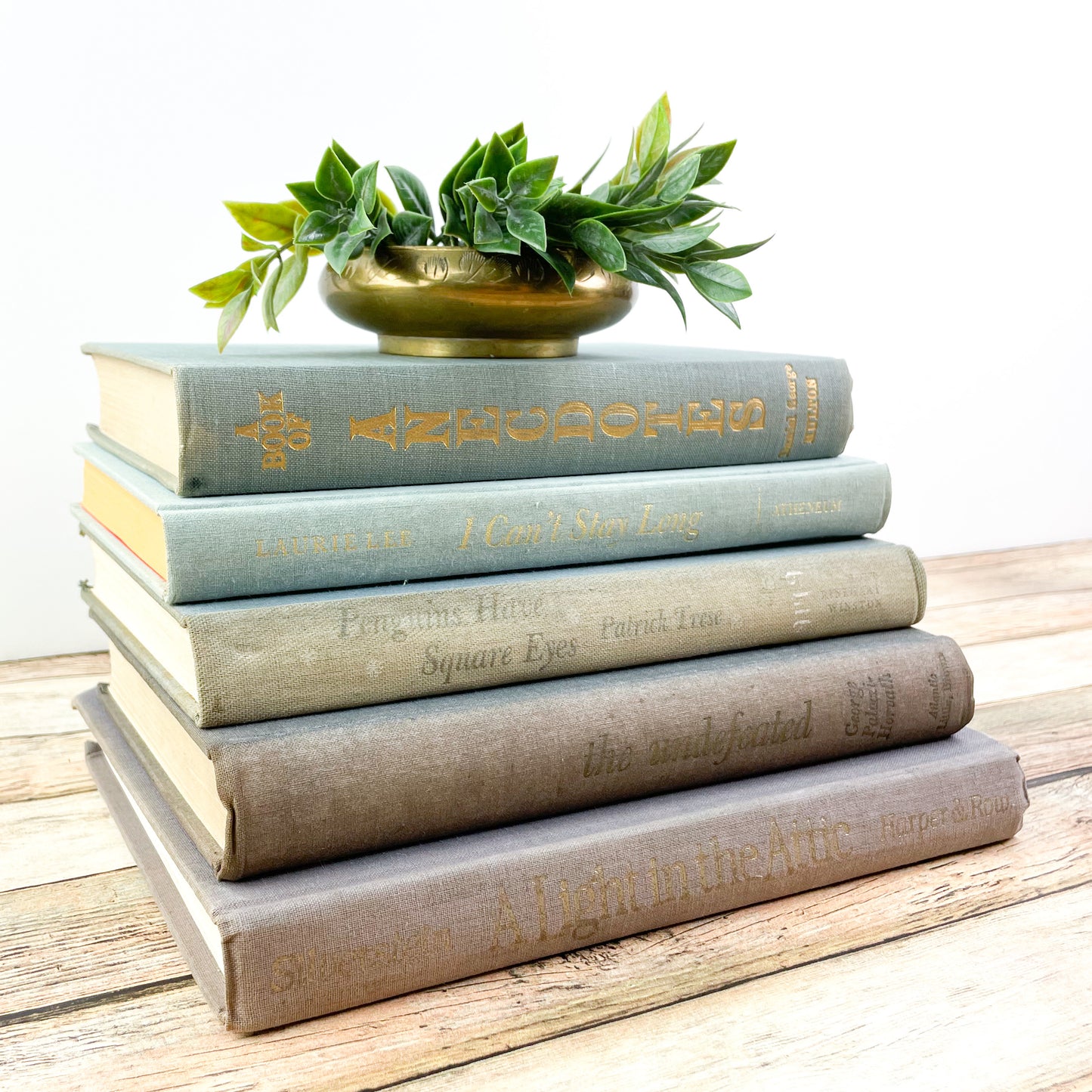 Muted Purple and Blue Books for Home Decorating