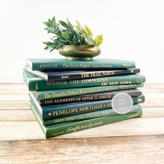 Green and Navy Blue Book Set