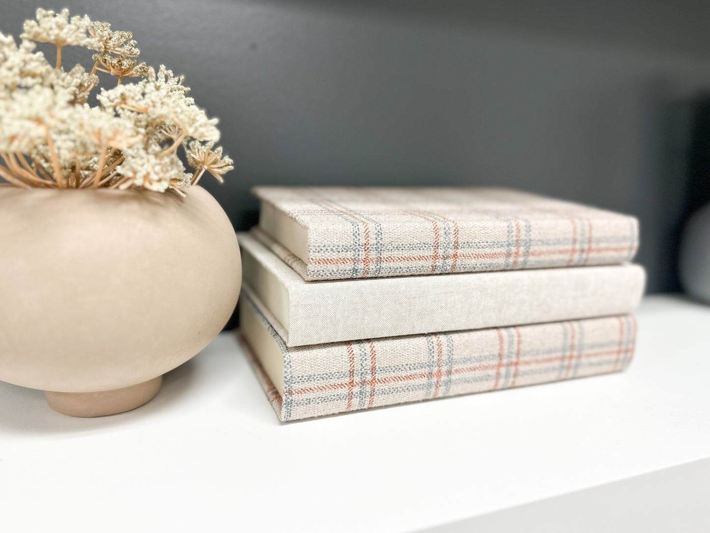 Fabric Covered Books for Home Decor