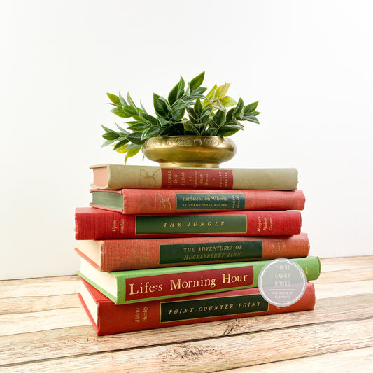 Red and Green Decorative Books