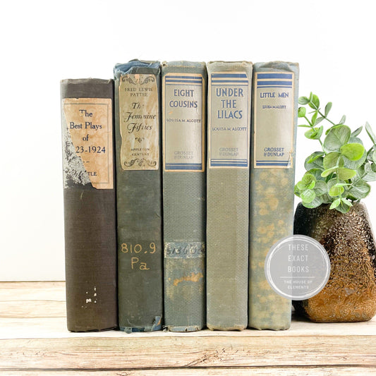 Blue and Gray Books for Home Decor